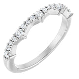 Sculpted cavetto diamond band in 14K white gold variant--14K-white-gold variant--Platinum