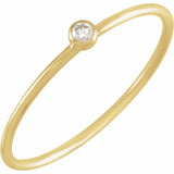 Tiny diamond stackable ring in 14K gold, in stack yellow gold variant--14K-yellow-gold