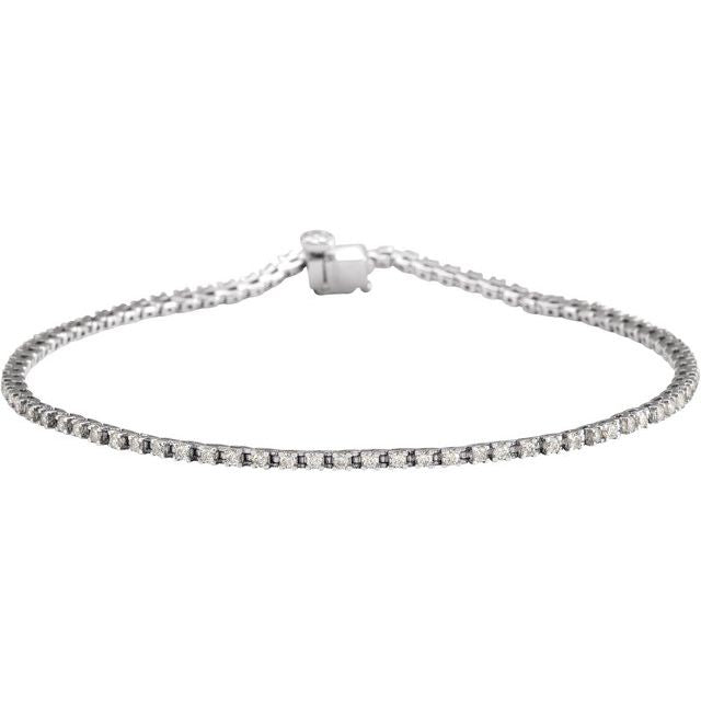 Diamond tennis bracelet in 14K white gold with lab-grown diamonds white gold CT variant--14K-white-gold variant--Diamond-Nat variant--1-CT variant--Diamond-Lab