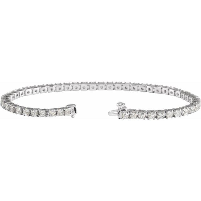 14K White 4CTW Lab-Grown Diamond Line 7 1/4" Bracelet white gold variant--14K-white-gold variant--Diamond-Nat variant--4-CT variant--Diamond-Lab