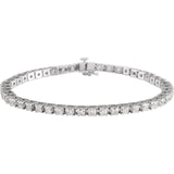 Lab-grown diamond tennis bracelet, 7CTW in 14K white gold white gold variant--14K-white-gold variant--Diamond-Nat variant--5-CT variant--Diamond-Lab