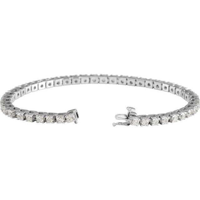 14K White 5CTW Lab-Grown Diamond Line 7 1/4" Bracelet white gold variant--14K-white-gold variant--Diamond-Nat variant--5-CT variant--Diamond-Lab