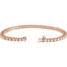 14K Rose 5 CTW Lab-Grown Diamond Line 7 1/4" Bracelet