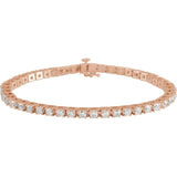 Lab-grown diamond tennis bracelet, 8CTW in 14K yellow gold rose gold variant--14K-rose-gold variant--Diamond-Nat variant--5-CT variant--Diamond-Lab
