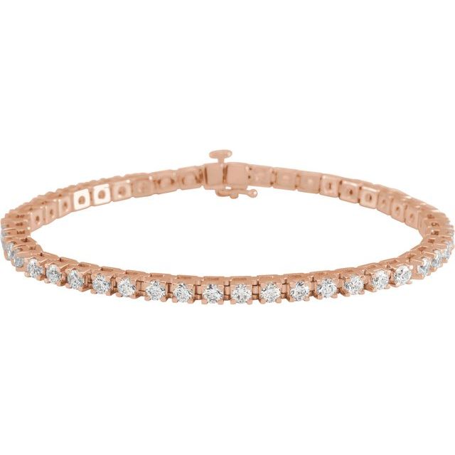 Lab-grown diamond tennis bracelet, 8CTW in 14K yellow gold rose gold variant--14K-rose-gold variant--Diamond-Nat variant--5-CT variant--Diamond-Lab
