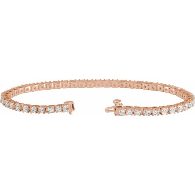 14K Rose 4CTW Lab-Grown Diamond Line 7 1/4" Bracelet rose gold variant--14K-rose-gold variant--Diamond-Nat variant--4-CT variant--Diamond-Lab