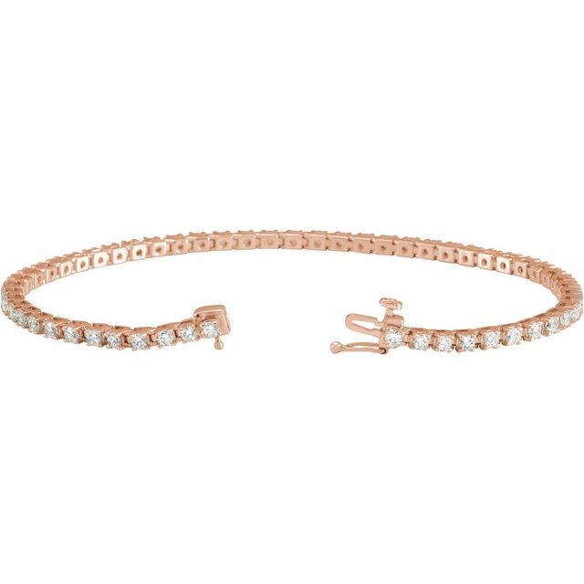 14K Rose 3CTW Lab-Grown Diamond Line 7 1/4" Bracelet rose gold variant--14K-rose-gold variant--Diamond-Nat variant--3-CT variant--Diamond-Lab