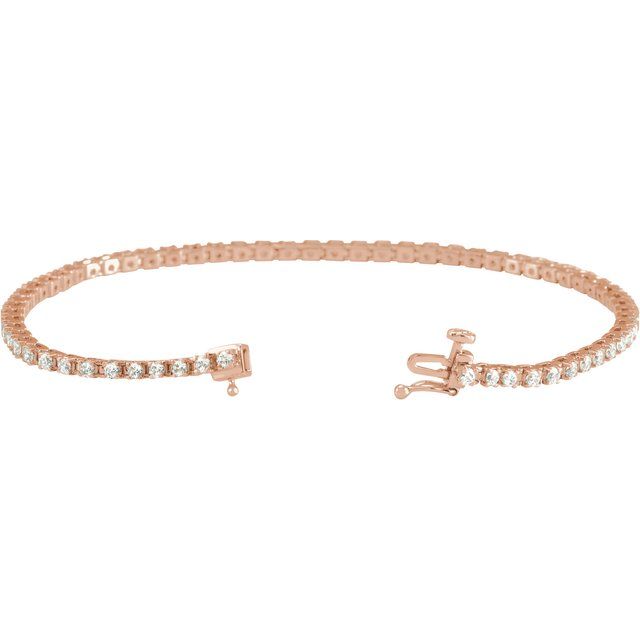 14K Rose 2 CTW Lab-Grown Diamond Line 7 1/4" Bracelet rose gold CT variant--14K-rose-gold variant--Diamond-Nat variant--2-CT variant--Diamond-Lab