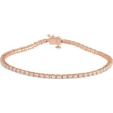 Lab-grown diamond tennis bracelet, 4CTW in 14K yellow gold rose gold variant--14K-rose-gold variant--Diamond-Nat variant--2-CT variant--Diamond-Lab