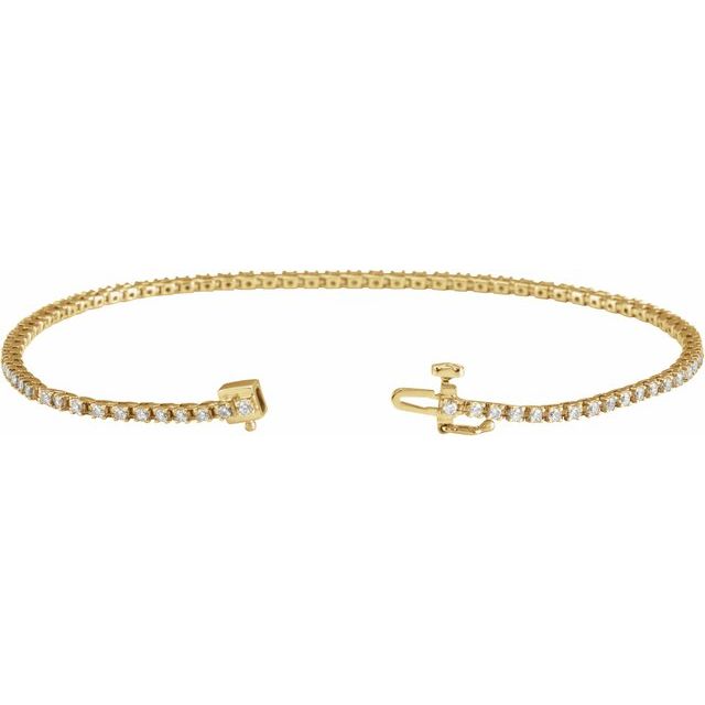 14K Yellow 1 CTW Lab-Grown Diamond Line 7 1/4" Bracelet yellow gold CT variant--14K-yellow-gold variant--Diamond-Nat variant--1-CT variant--Diamond-Lab