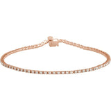 Tennis bracelet in 14K rose gold with lab-grown diamonds rose gold CT variant--14K-rose-gold variant--Diamond-Nat variant--1-CT variant--Diamond-Lab