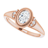 Milgrain bezel marquise cut setting, overhead view/2-CT variant--.5CT variant--Oval variant--.5CT variant--14K-rose-gold