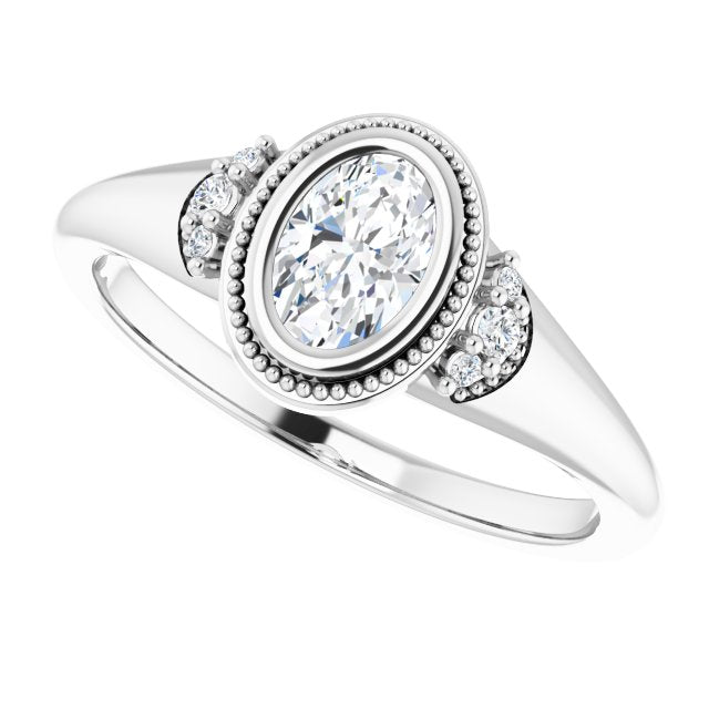 Milgrain bezel marquise diamond ring, alternate angle/2-CT variant--.5CT variant--Oval variant--.5CT variant--14K-white-gold