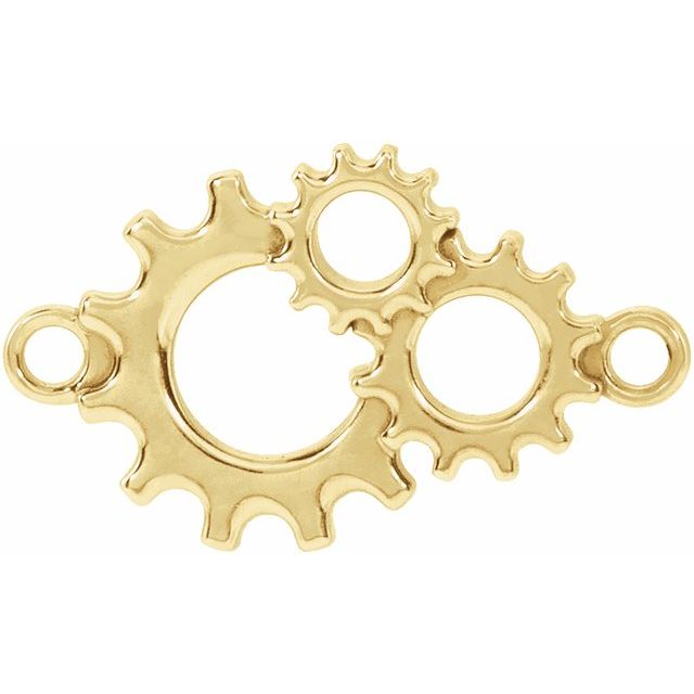 14K Yellow Gear Link 