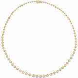 Graduated diamond tennis necklace in 14K gold, close-up showing diamond detail variant--14K-yellow-gold
