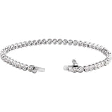 Gold bezel-set diamond bracelet close-up white gold variant--14K-white-gold