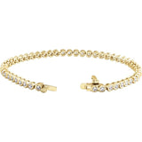 14K Yellow 3 .5CTW Lab-Grown Diamond Bezel-Set 7" Bracelet yellow gold variant--14K-yellow-gold