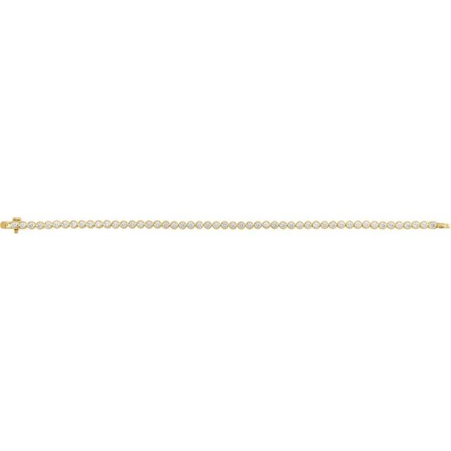 14K White 3 .5CTW Lab-Grown Diamond Bezel-Set 7" Bracelet yellow gold variant--14K-yellow-gold