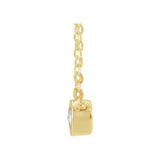 Rose-Cut Diamond Solitaire Necklace