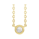 Rose-Cut Diamond Solitaire Necklace