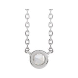 Rose-Cut Diamond Solitaire Necklace