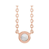 Rose-Cut Diamond Solitaire Necklace