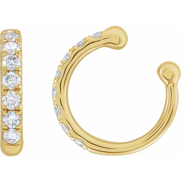 14K yellow gold Diamond Ear Cuff yellow gold variant--14K-yellow-gold