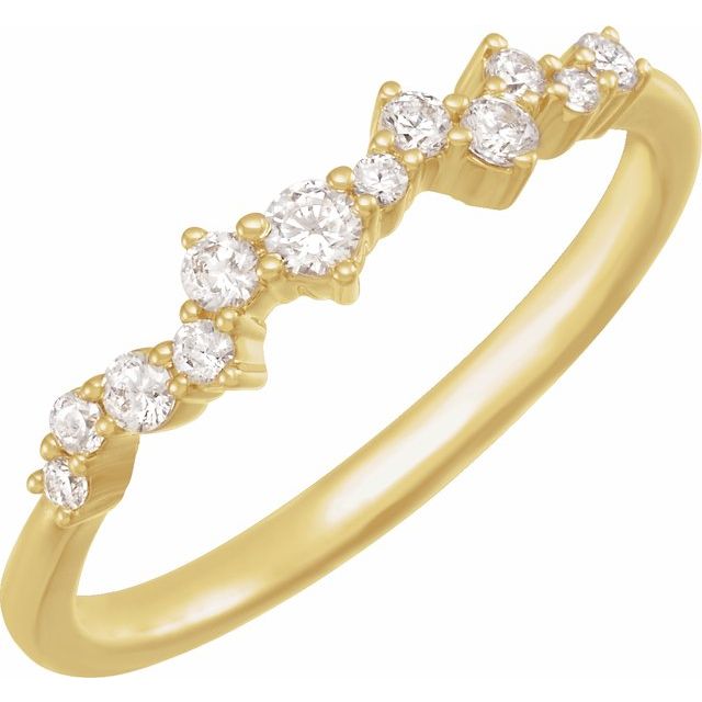 14K yellow gold Scatterd Diamond Band variant--14K-yellow-gold variant--Diamond-Lab variant--Diamond-Nat