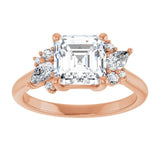 14K rose gold Asscher-cut Diamond Cluster Engagement Ring Setting variant--Marquise variant--Diamond-Lab variant--14K-white-gold variant--Diamond-Nat