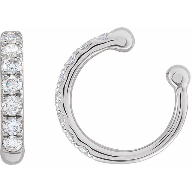 14K white gold Diamond Ear Cuff white gold variant--14K-white-gold