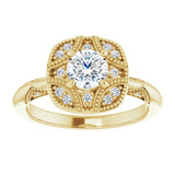 Engagement Ring Mounting variant--Pear variant--2CT variant--14K-rose-gold