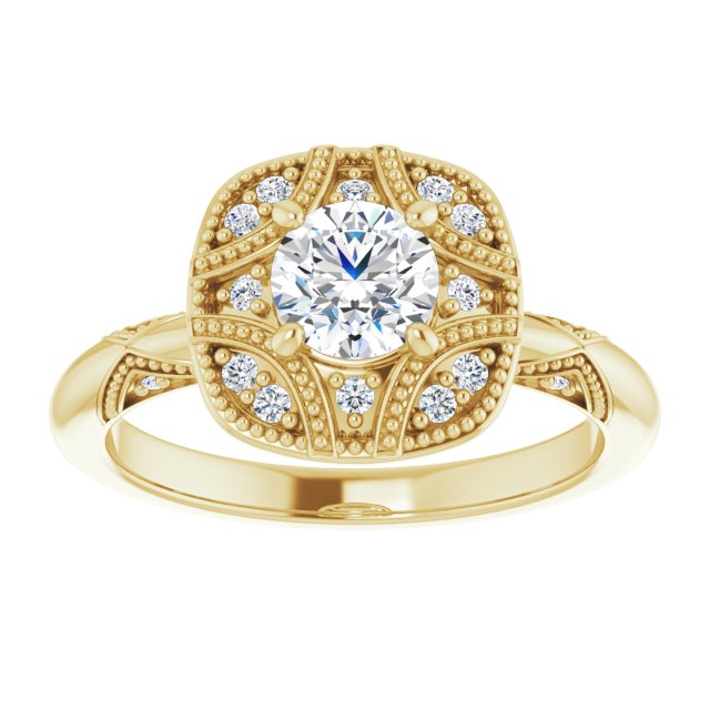 Engagement Ring Mounting variant--Pear variant--2CT variant--14K-rose-gold