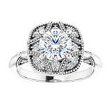 Engagement Ring Mounting/2-CT variant--.5CT variant--Round variant--.5CT variant--14K-yellow-gold