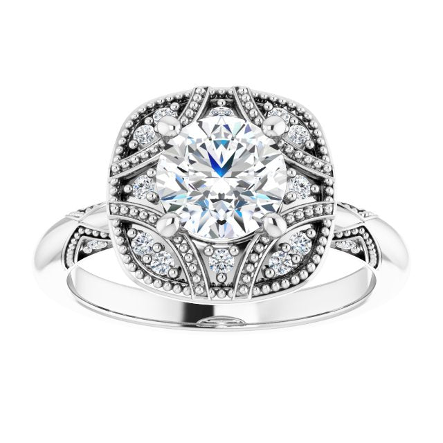 Engagement Ring Mounting/2-CT variant--.5CT variant--Round variant--.5CT variant--14K-yellow-gold