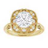 Engagement Ring Mounting variant--Round variant--1CT variant--14K-rose-gold