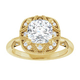 Engagement Ring Mounting/2-CT variant--.5CT variant--Emerald variant--.5CT variant--14K-white-gold
