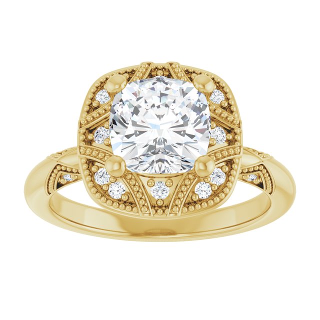 Engagement Ring Mounting/2-CT variant--.5CT variant--Emerald variant--.5CT variant--14K-white-gold