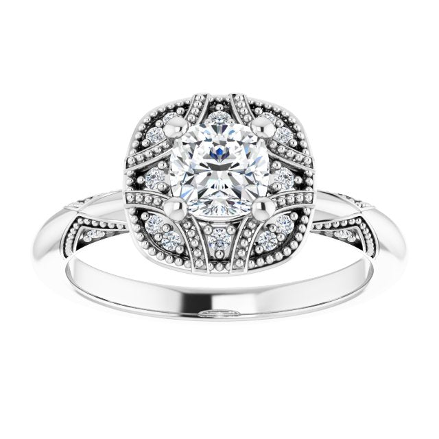 Engagement Ring Mounting/2-CT variant--.5CT variant--Cushion variant--.5CT variant--14K-rose-gold