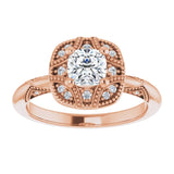 Engagement Ring Mounting variant--Cushion variant--1CT variant--14K-yellow-gold