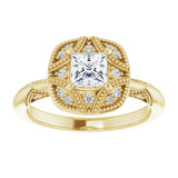Engagement Ring Mounting variant--Round variant--2CT variant--14K-rose-gold