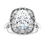 Engagement Ring Mounting variant--Oval variant--2CT variant--14K-rose-gold