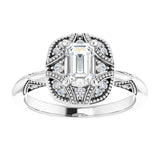 Engagement Ring Mounting/2-CT variant--.5CT variant--Emerald variant--.5CT variant--14K-rose-gold