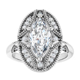 Engagement Ring Mounting variant--Marquise variant--2CT variant--14K-rose-gold