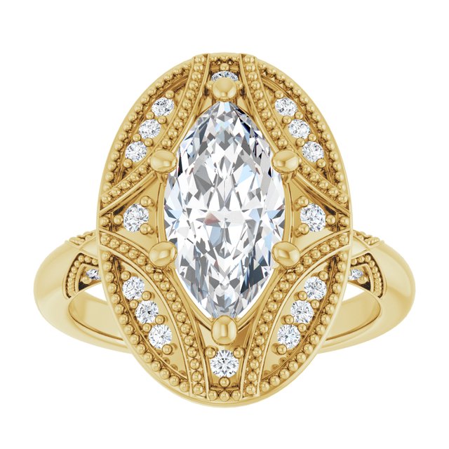 Engagement Ring Mounting/2-CT variant--.5CT variant--Pear variant--.5CT variant--14K-white-gold