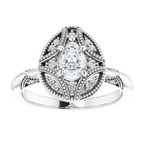 Engagement Ring Mounting/2-CT variant--.5CT variant--Pear variant--.5CT variant--14K-rose-gold