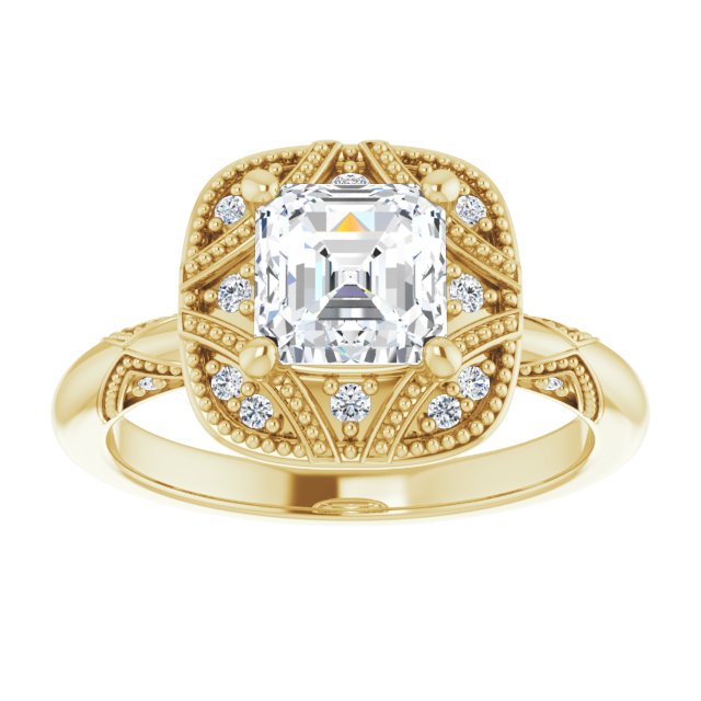 Engagement Ring Mounting/2-CT variant--.5CT variant--Cushion variant--.5CT variant--14K-white-gold