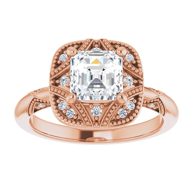 Engagement Ring Mounting/2-CT variant--.5CT variant--Cushion variant--.5CT variant--14K-yellow-gold