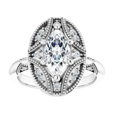 Engagement Ring Mounting variant--Marquise variant--1CT variant--14K-rose-gold