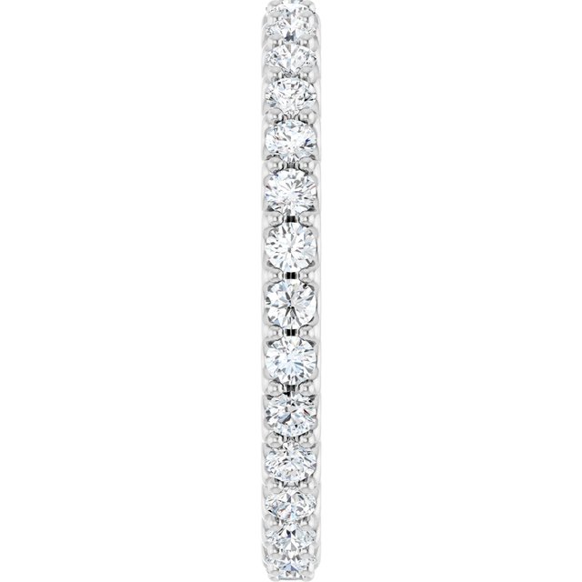 White Gold Diamond Eternity Band with Milgrain