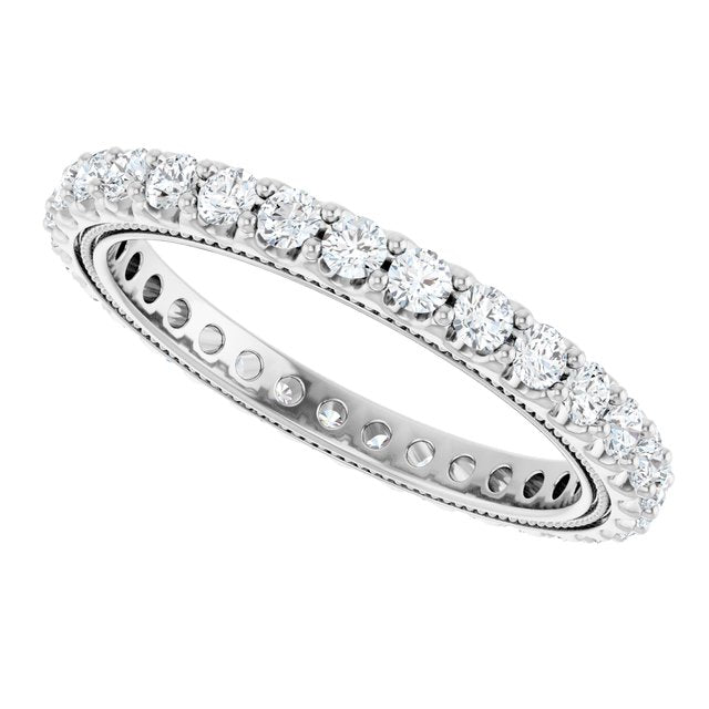 Silver Diamond Eternity Band variant--14K-white-gold variant--Diamond-Lab variant--7 variant--Platinum variant--Diamond-Nat